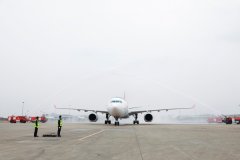 國(guó)際快遞價(jià)格查詢-“水門”迎英雄！川航接回最后一批四川援鄂醫(yī)療隊(duì)（附圖